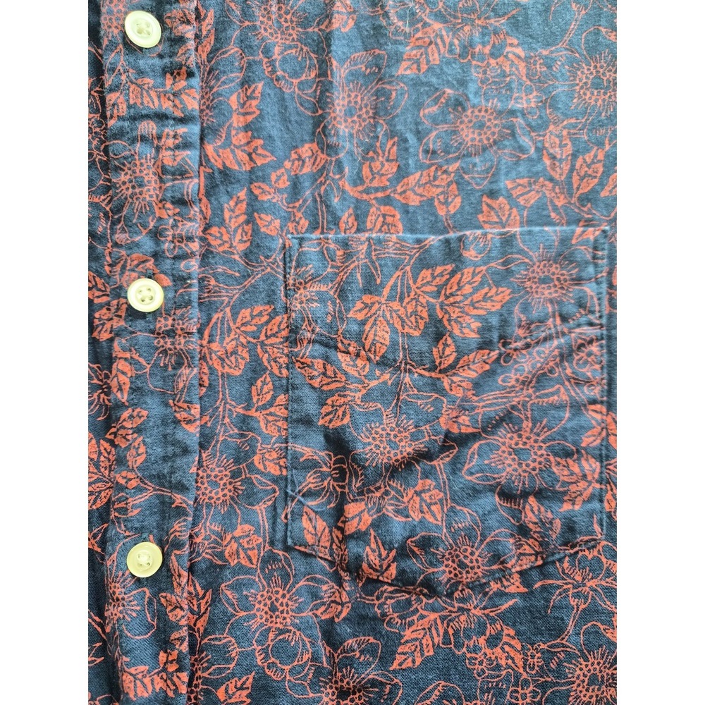Banana Republic Shirt Mens Large Multicolor Floral Untucked Slim Fit Button Down - Picture 5 of 13